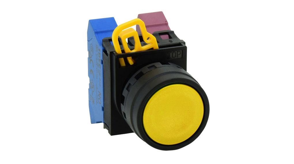 YW1B-M1Y | IDEC Pushbutton Switch Actuator, Plastic, Yellow, Momentary ...