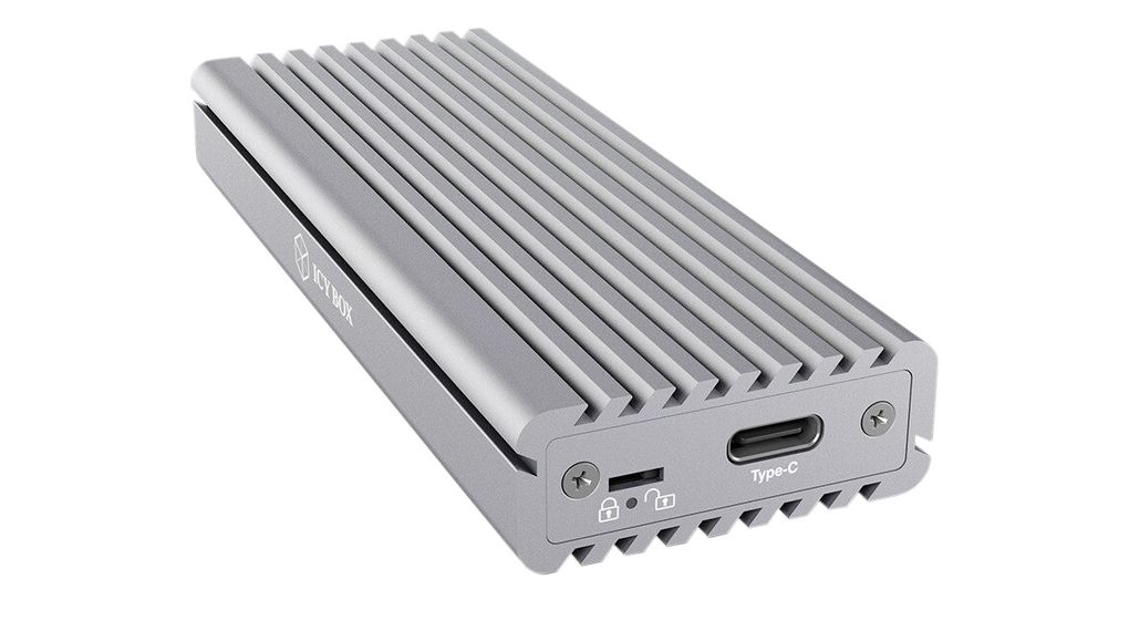 Externes USB-C-Gehäuse für M.2 NVMe SSD, PCIe x2