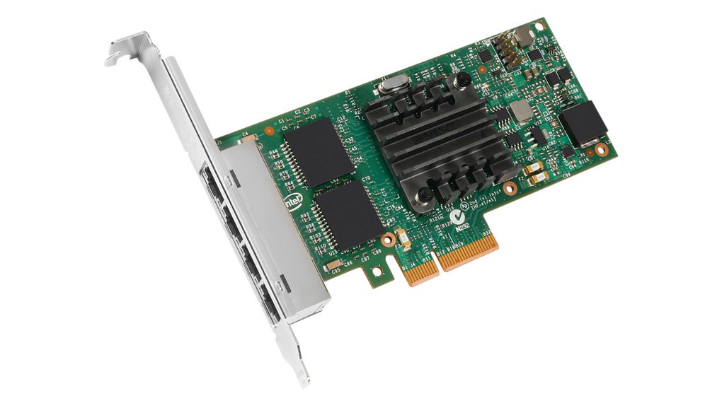 Network Adapter for Servers, 1Gbps, 4x RJ-45, 100m, PCle 2.1, PCI-E x4