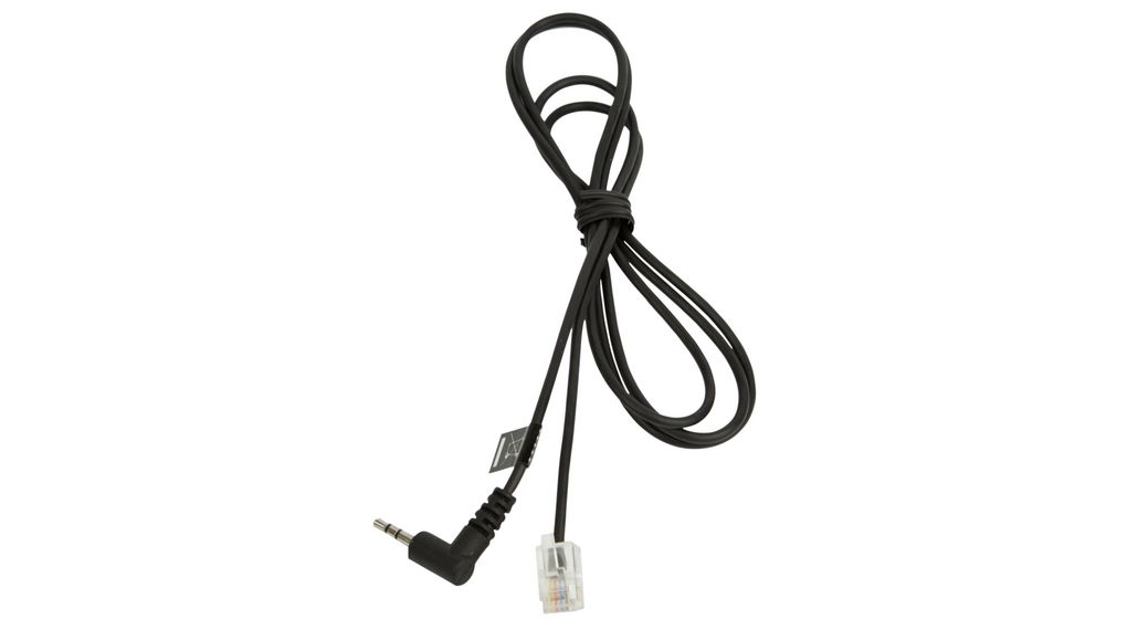 Cable, RJ10 Plug - 2.5 mm Jack Plug, 1m, Panasonic KX-T 7630 / Panasonic KX-T 7633 / Panasonic KX-T 7635 / Polycom SoundPoint IP 330