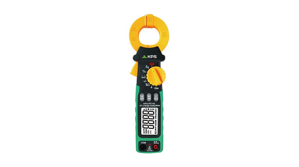 Leckstromzange, TRMS, 30mm, LCD-Anzeige mit Hintergrundbeleuchtung