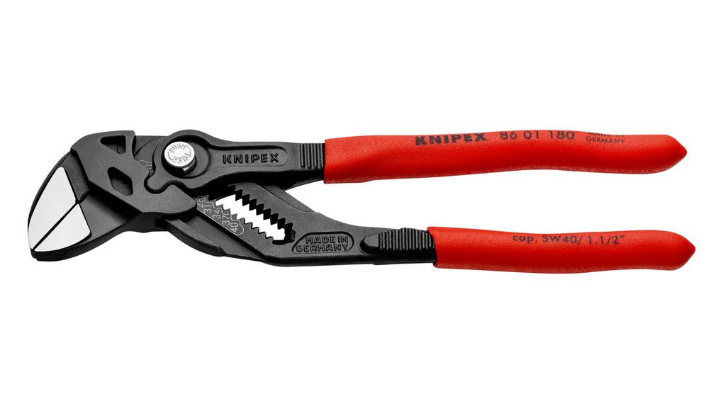 Water Pump Pliers, Parallel Jaw, Push Button, 40mm, 180mm