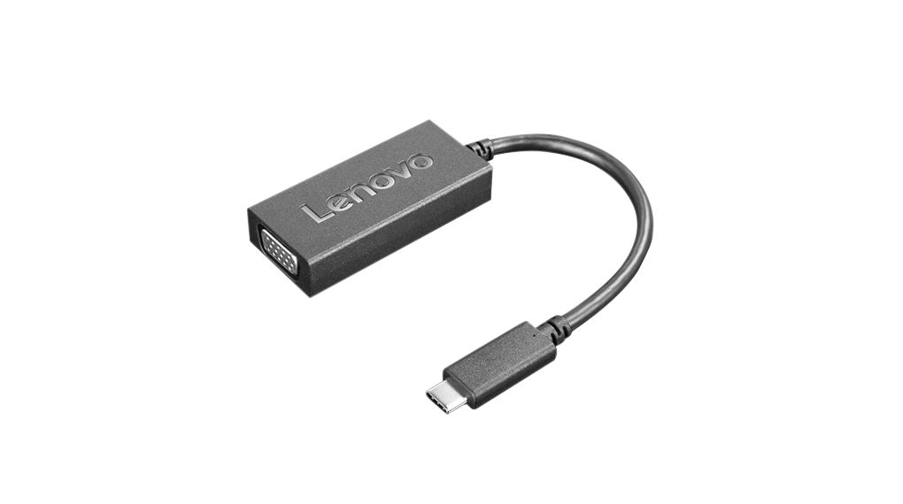 Adapter USB, Wtyk USB-C - Gniazdo VGA, 1900 x 1080, Czarny