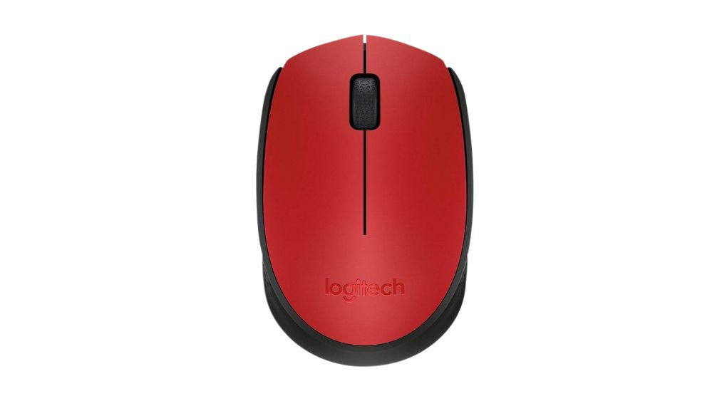 Wireless Mouse M171 1000dpi Optical Ambidextrous Black / Red
