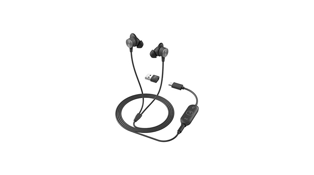 Headphones, Logi Zone, TEAMS, In-Ear, 16kHz, Cable, Black
