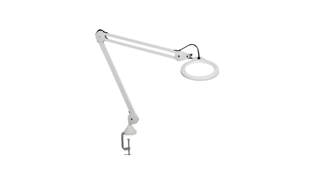 Lampe-loupe à LED avec pince de fixation sur table, 5 dioptre, 127mm, 9W, UK Type G (BS1363) Plug / Euro Type C (CEE 7/16) Plug