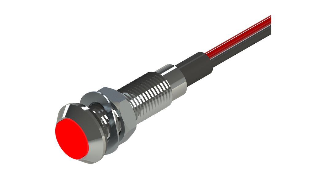 LED Indicator Red 5mm 12VDC 18mA