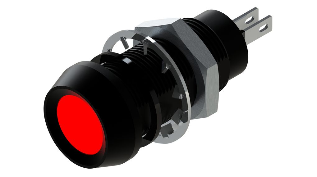 LED Indicator Red 12.7mm 6VDC 16mA