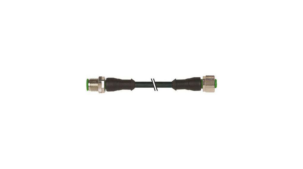 Murrelektronik Limited Straight Female 4 way M12 to Straight Male 4 way M12 Sensor Actuator Cable, 1m