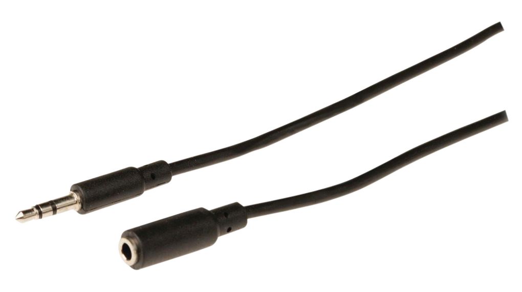 Audio Cable, Stereo, 3.5 mm Jack Plug - 3.5 mm Jack Socket, 1m