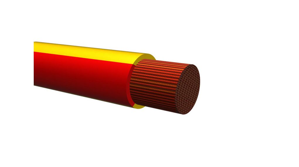 Litze PVC 2.5mm² Kupfer, blank rot / gelb R2G4 100m