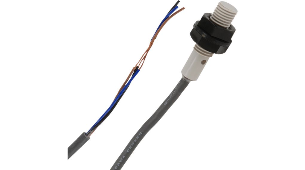 Induktiver Sensor Schliesserkontakt (im Normalzustand geöffn.) 400Hz 30V 17mA 10mm IP67 Kabel, 2 m E2F