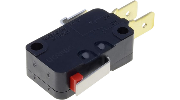 Micro Switch, V, 16A, 1.96N, Short Hinge Lever
