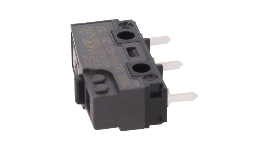 Micro Switch, AH1, 3A, 2A, 1CO, 1.47N, Pin Plunger