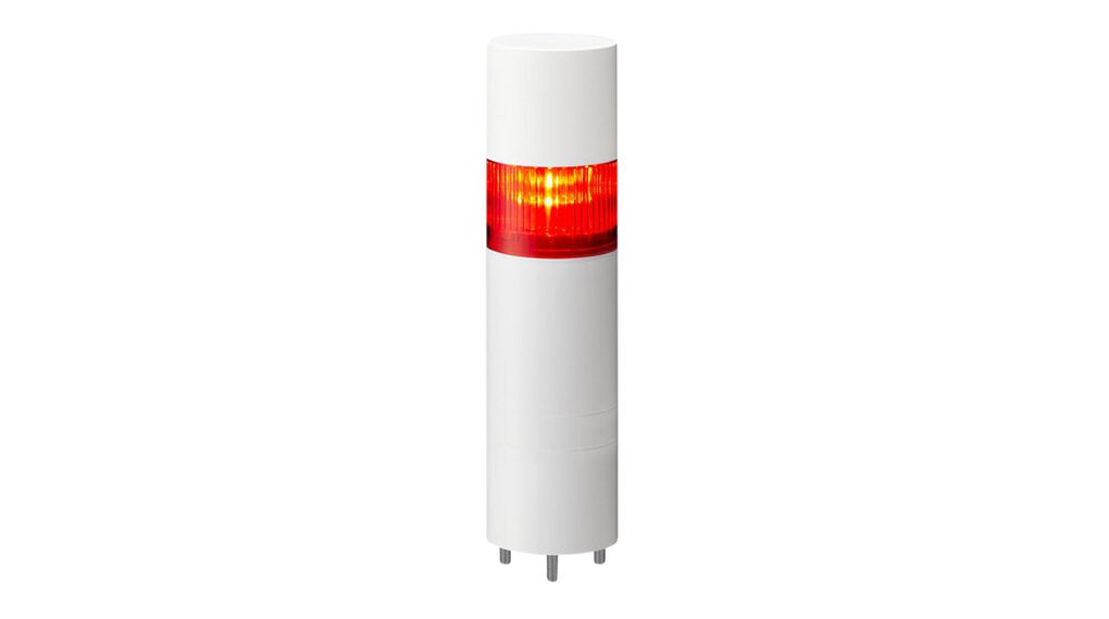 Signalizační věž s bzučákem Červená 295mA 24V LR6 Povrchová montáž IP67 / IP69K Konektor, M12