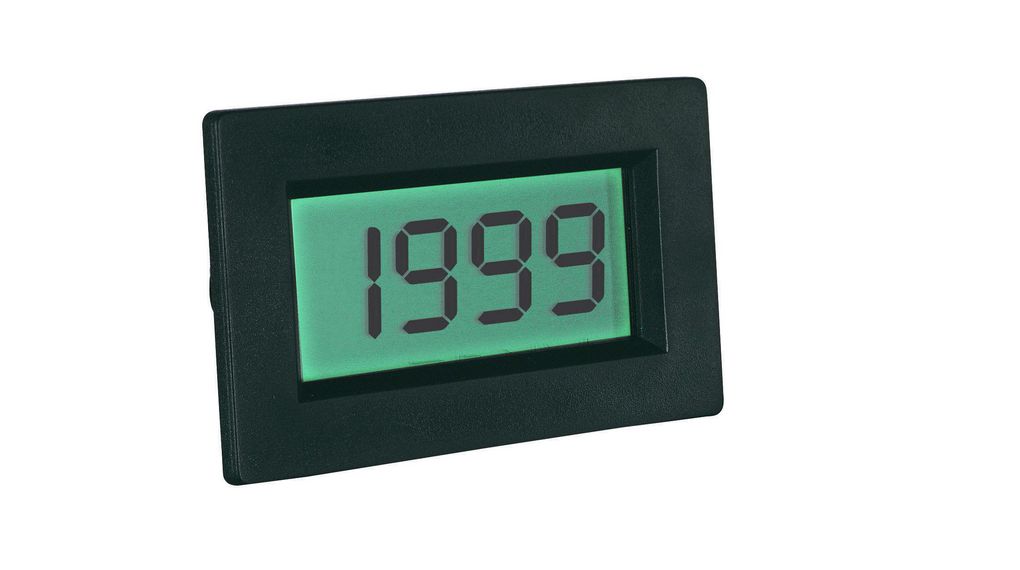 Taustavalolla varustettu LCD-jännitemittarimoduuli, DC: 0 ... 500 V, 3-1/2 numeroa