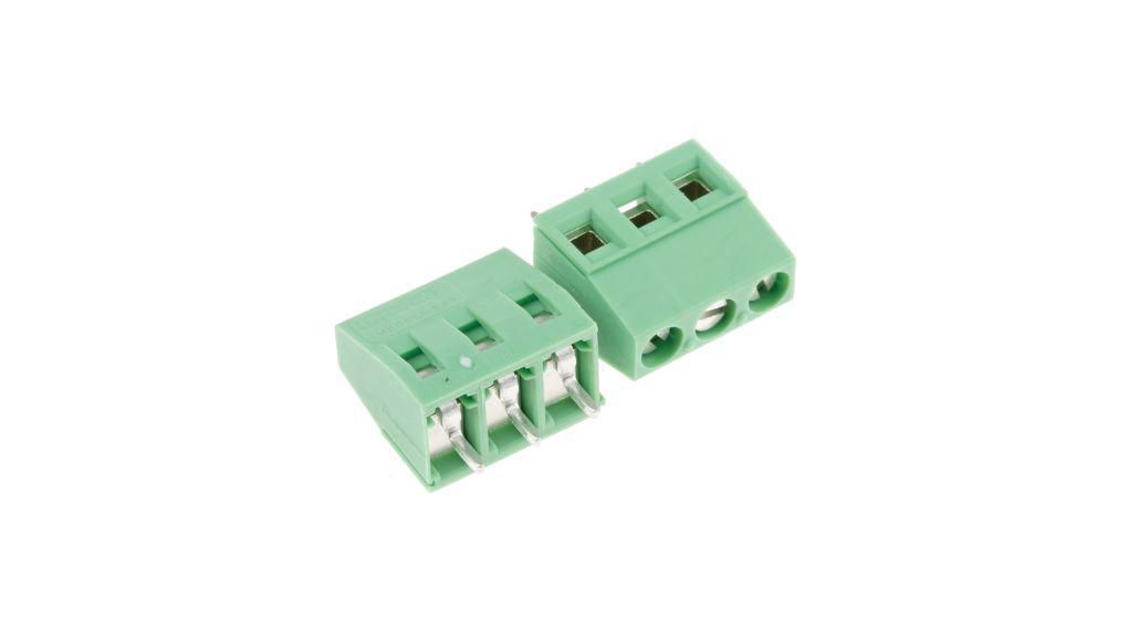 MKDS 1.5/ 3-5.08 Series PCB Terminal Block, 5.08mm Pitch, Through Hole Mount, Solder Termination