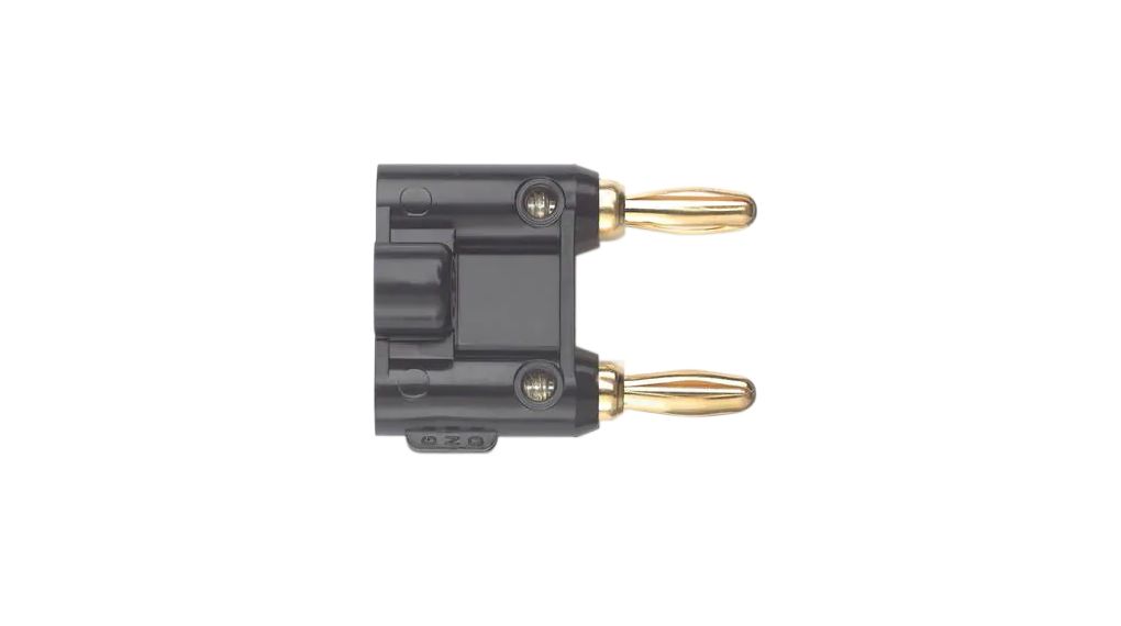 Prüfadapter 2x Bananenstecker 5 mm - 2x Bananenbuchse 4 mm 15A 5kVAC 39.3mm Schwarz
