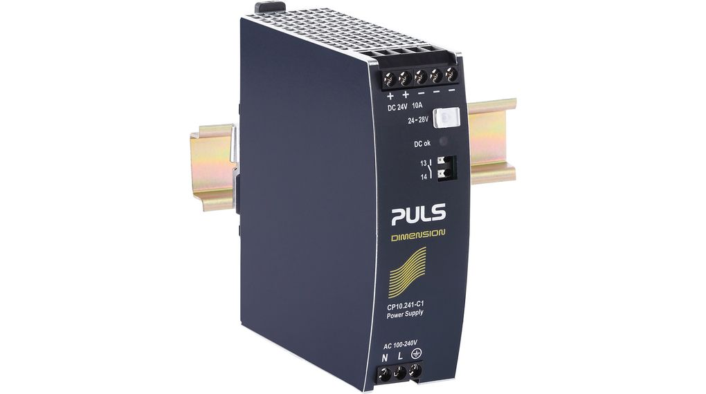 DIN-Rail Power Supply 95% 24V 10A 240W Adjustable IP20 CP