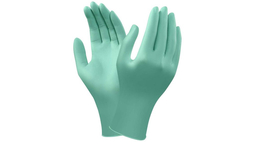 Ansell MICROFLEX® NeoTouch™ 25-201 Green Powder-Free Neoprene Disposable Gloves, Size 8.5-9, Large, 100 per Pack, 100 ST
