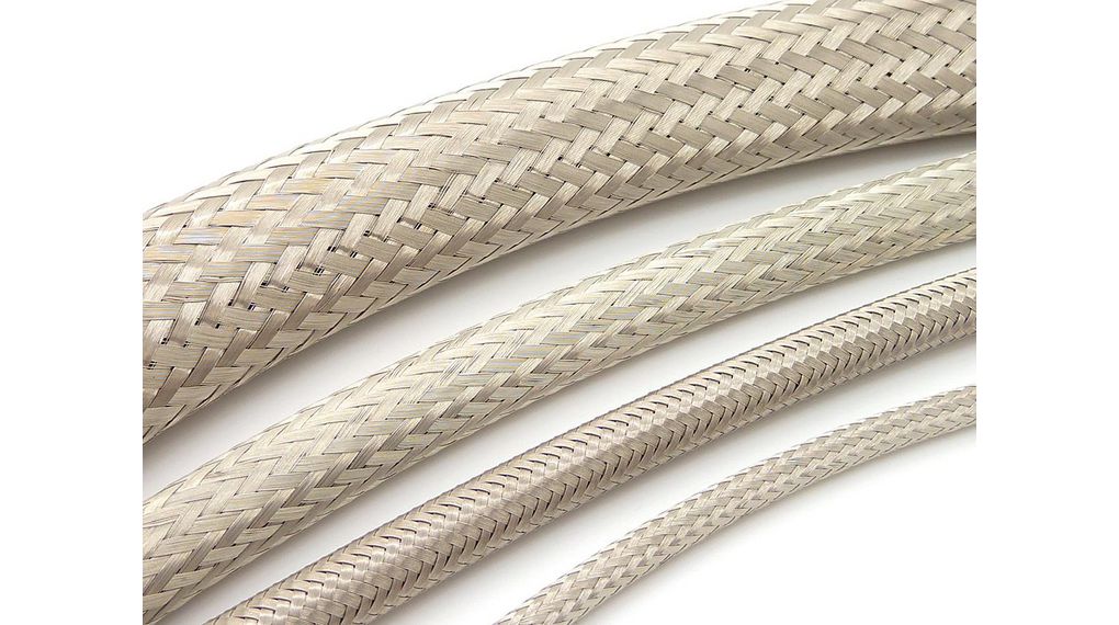 Expandable Braided Tin Plated Copper Cable Sleeve, 7.5mm Diameter, 10m Length, Reel of 10 meter