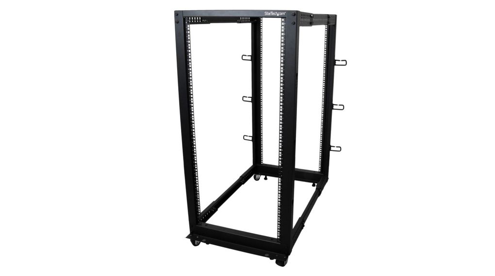 StarTech.com Black 25U Steel Server Rack , with 4-Post Frame, 1.21x1.213x101.7mm