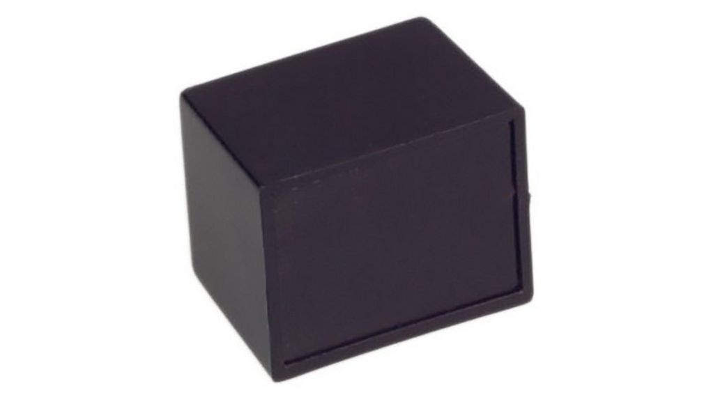 Black ABS Enclosure, IP52, Black Lid, 20 x 16.3 x 14.6mm