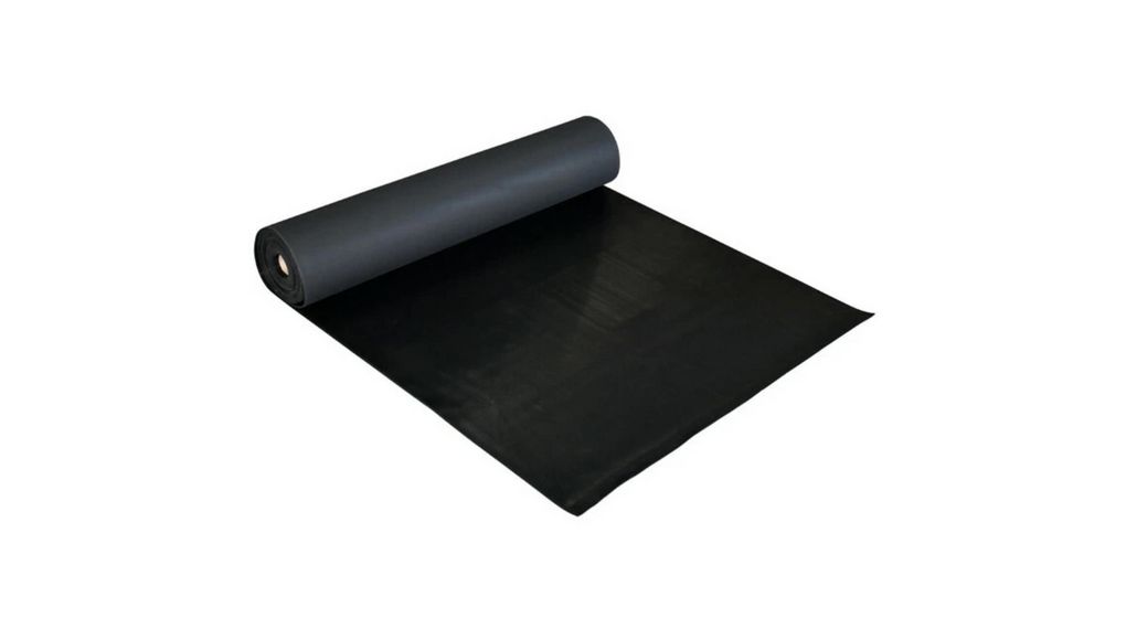 Coba Europe Black Anti-Slip Flooring Natural Rubber Mat 5m x 0.9m x 3mm