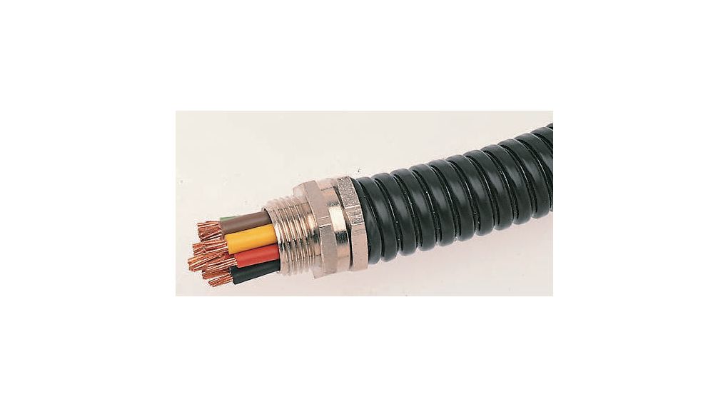 Adaptaflex Flexible Conduit, 32mm Nominal Diameter, Galvanised Steel, Black