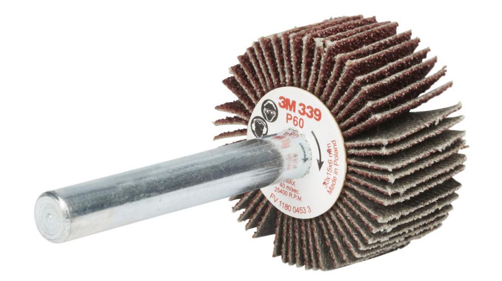 7000074905 Aluminium Oxide Flap Wheel, 30mm Diameter, P60 Grit