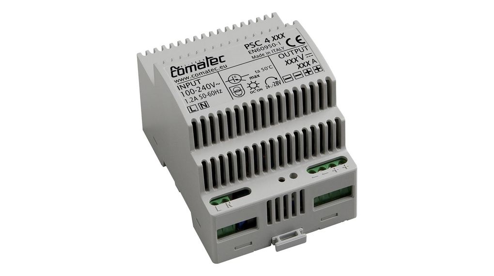 Comatec PSC DIN Rail Power Supply, 230V ac ac Input, 24V dc dc Output, 2.5A Output, 60W 85%