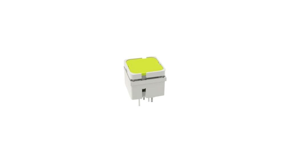 Tactile Switch with Yellow Lamp 100 mA 35 V Momentary Function 1NO 2.9N Panel Mount RF 15 H
