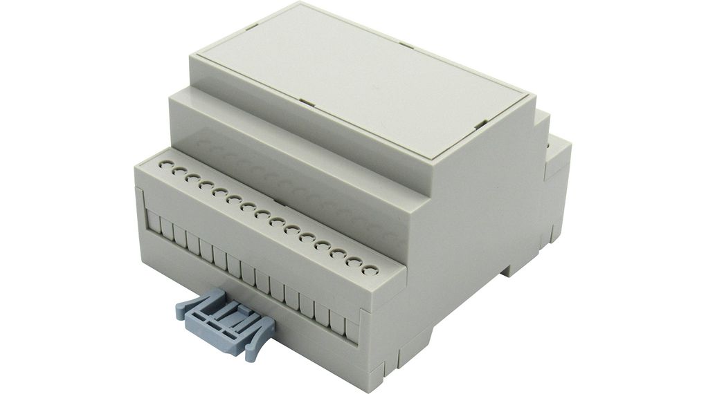 DIN-Rail Module Box 83.6x90.2x57.5mm Grey ABS / Polycarbonate