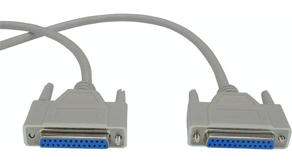 Serial Cable D-SUB 25-Pin Female - D-SUB 25-Pin Female 3m Grey