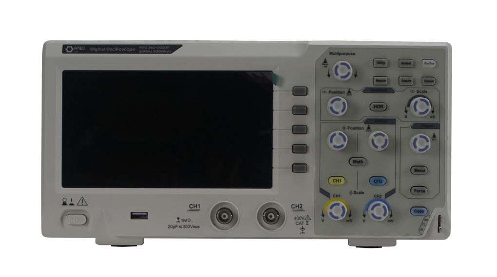 Oskilloskoopit DSO 2x 50MHz 500MSPS USB DE/FR Type F/E (CEE 7/7) Plug