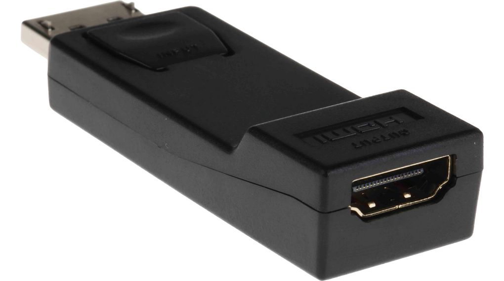 Adapter, ABS, DisplayPort 1.2 Stecker - HDMI-Buchse