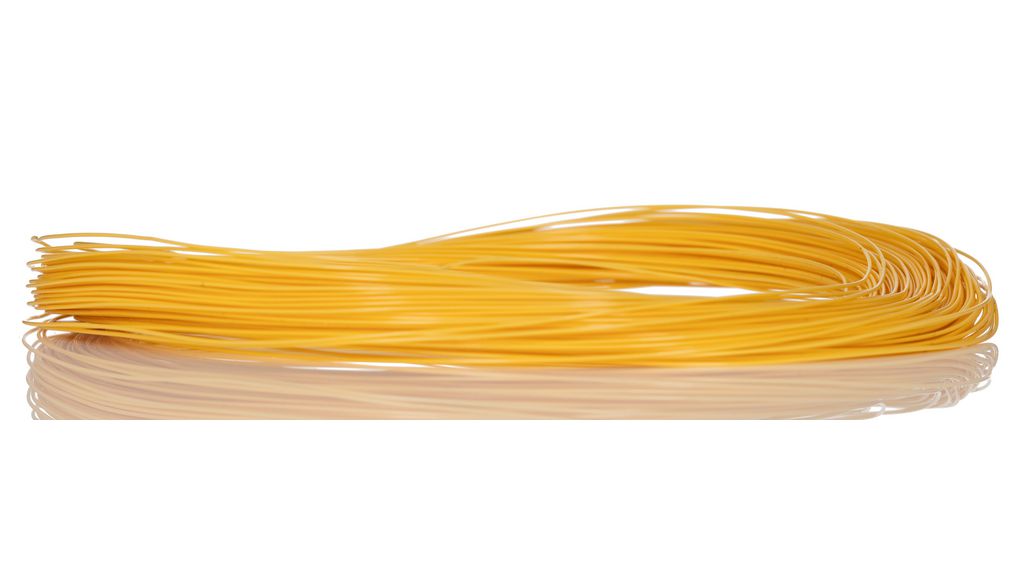 Stranded Wire ETFE 0.05mm² Silver-Plated Copper Yellow 50m