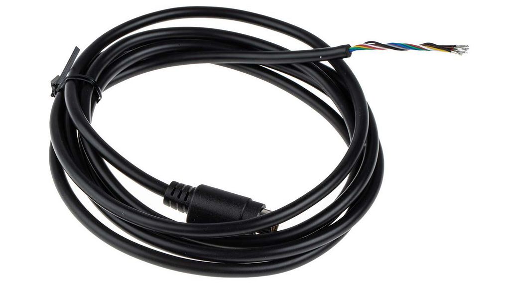 Mini-DIN Cable DIN 9-Pin Plug - Bare End 2m Black