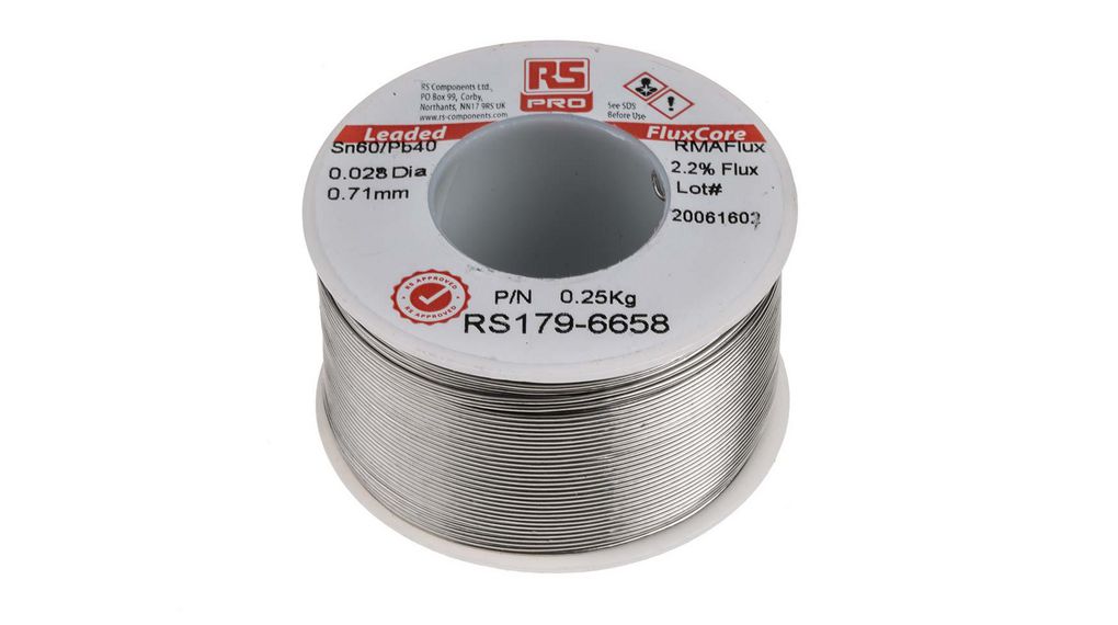 Solder Wire, 0.7mm, Sn60/Pb40, 250g