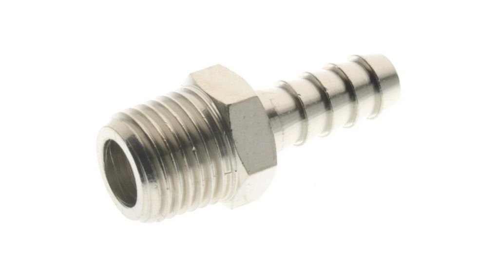 Hose Connector, R1/8", Male Thread, Brass, 36mm, Pack of 10 pieces