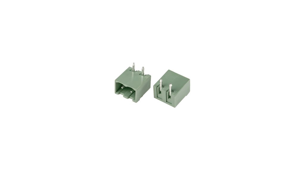 Steckbarer Klemmenblock, Rechter Winkel, 15A, 250V, Raster - 5mm, Pole - 2, Packung à 10 Stück