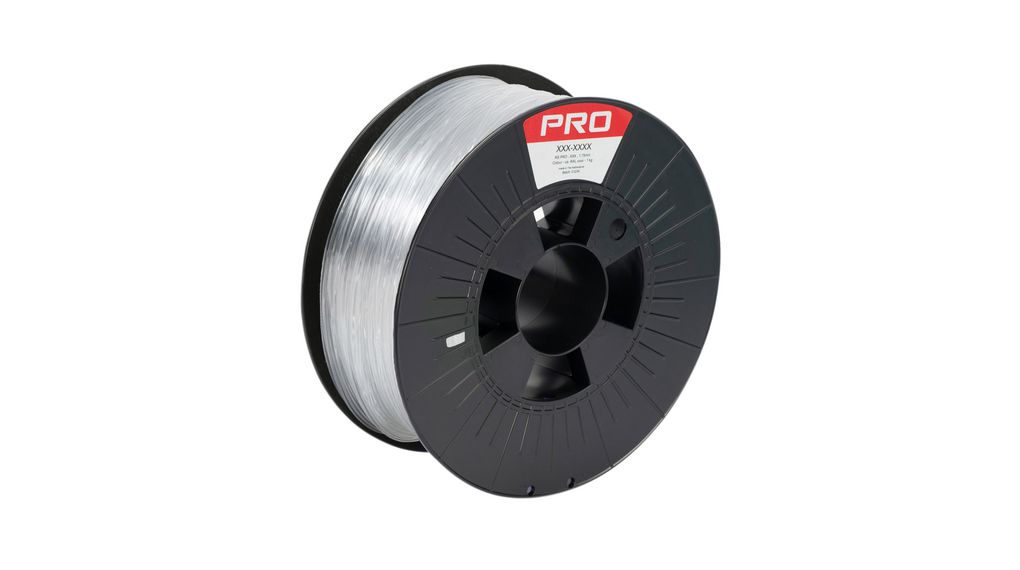 3D Printer Filament, PETG, 1.75mm, Transparent, 1kg