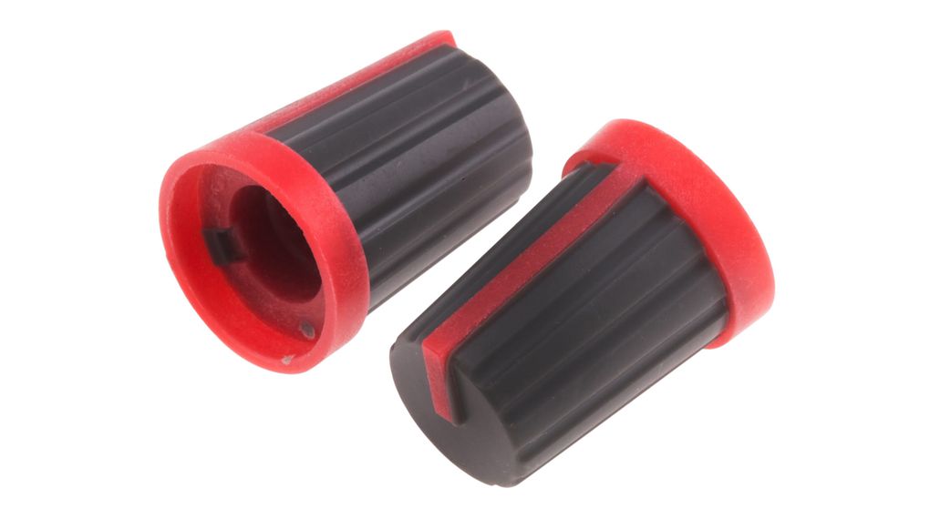 Potentiometerratt, gummi, grå, 17mm, Paket med 10 delar