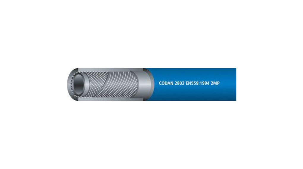 Schlauch, 10mm, 17mm, EPDM / Styrol-Butadien-Kautschuk (SBR), 20bar, Blau, 25m