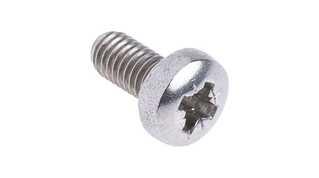 Screw, Machine / Pan Head, Pozidriv, M3, 6mm, Pack of 100 pieces