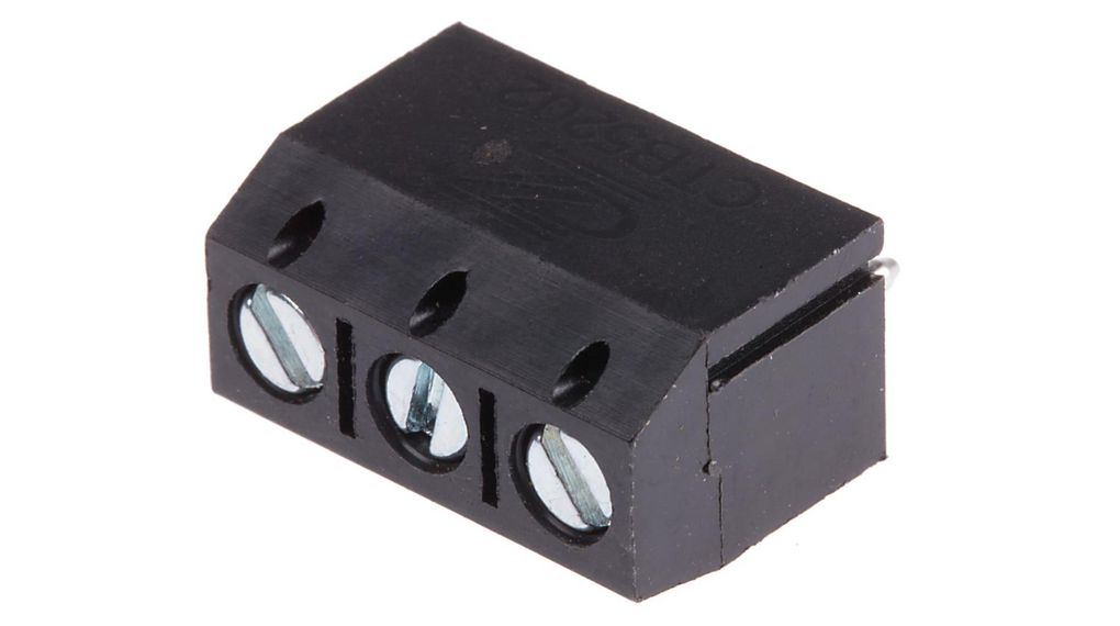 PCB Terminal Block, THT, 16A, 5mm, Poles - 3, Pack of 10 pieces