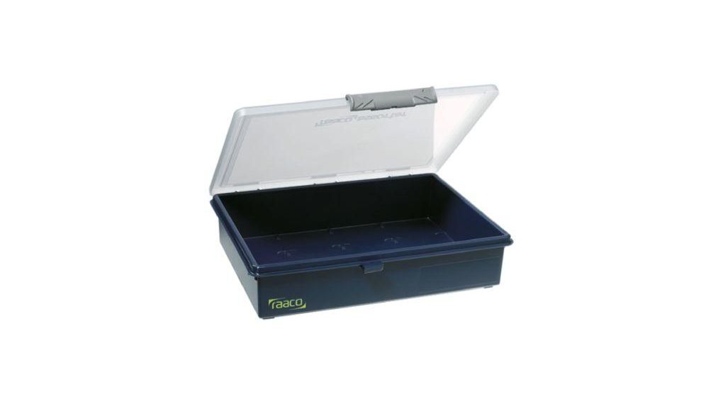 Blue PP, Adjustable Compartment Box, 56mm x 241mm x 195mm