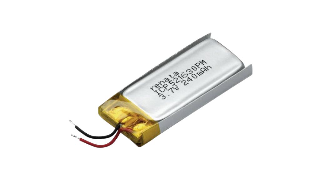 ICP Rechargeable Battery Pack, Li-Po, 3.7V, 250mAh, Wire Lead