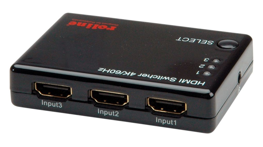 3-veis HDMI-svitsj, 3840 x 2160, 3x HDMI Inngang - hDMI-Utgang