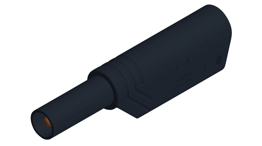 Safety Plug Shrouded, Black, Nickel-Plated, 1kV, 24A